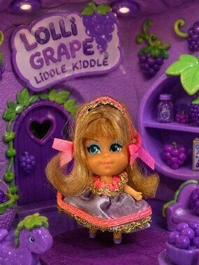 Vintage Mattel Liddle Kiddles Lolli-Grape Doll